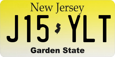 NJ license plate J15YLT