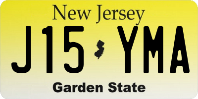 NJ license plate J15YMA