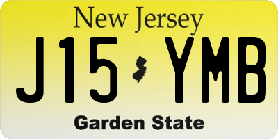 NJ license plate J15YMB