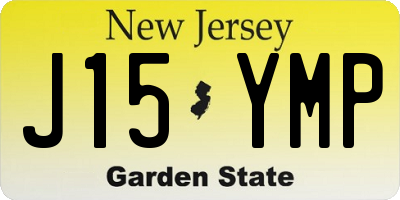 NJ license plate J15YMP