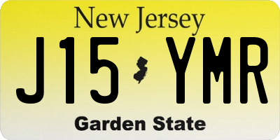 NJ license plate J15YMR