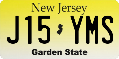 NJ license plate J15YMS