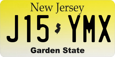 NJ license plate J15YMX