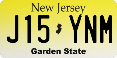 NJ license plate J15YNM