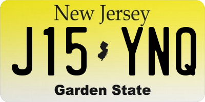 NJ license plate J15YNQ