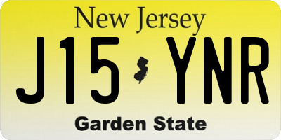 NJ license plate J15YNR
