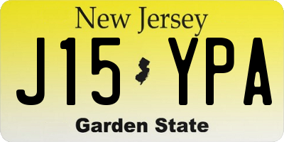NJ license plate J15YPA