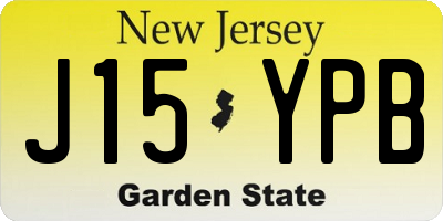 NJ license plate J15YPB