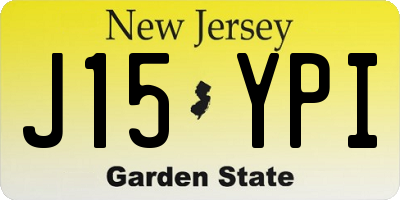 NJ license plate J15YPI