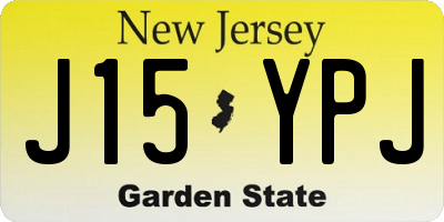 NJ license plate J15YPJ