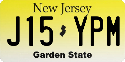 NJ license plate J15YPM