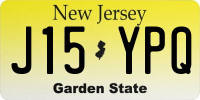 NJ license plate J15YPQ