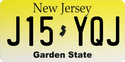 NJ license plate J15YQJ
