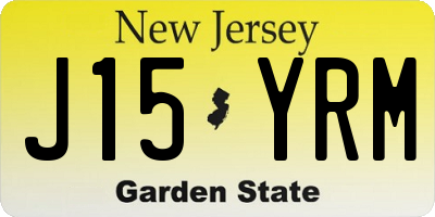 NJ license plate J15YRM