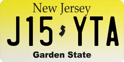 NJ license plate J15YTA