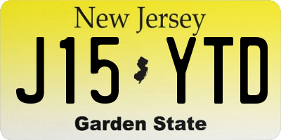 NJ license plate J15YTD