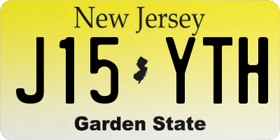 NJ license plate J15YTH