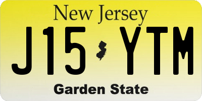 NJ license plate J15YTM