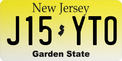 NJ license plate J15YTO