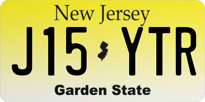 NJ license plate J15YTR