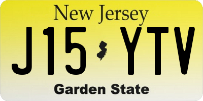 NJ license plate J15YTV