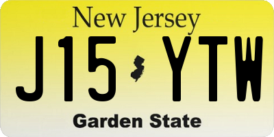 NJ license plate J15YTW