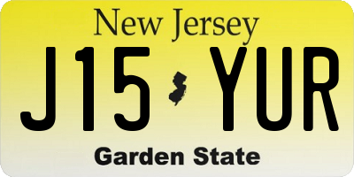 NJ license plate J15YUR
