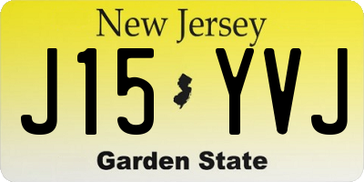 NJ license plate J15YVJ