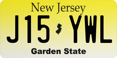 NJ license plate J15YWL