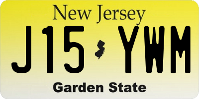 NJ license plate J15YWM