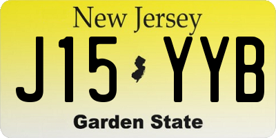 NJ license plate J15YYB