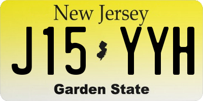 NJ license plate J15YYH
