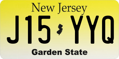 NJ license plate J15YYQ