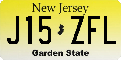 NJ license plate J15ZFL