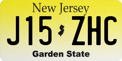 NJ license plate J15ZHC