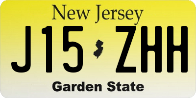 NJ license plate J15ZHH