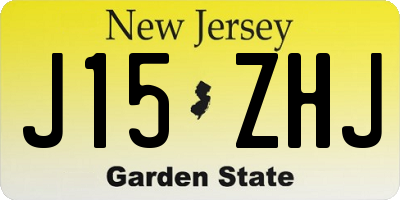 NJ license plate J15ZHJ