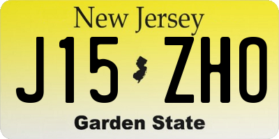 NJ license plate J15ZHO