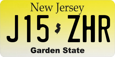 NJ license plate J15ZHR