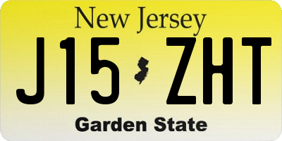 NJ license plate J15ZHT