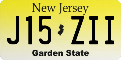 NJ license plate J15ZII