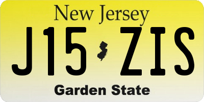 NJ license plate J15ZIS