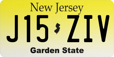 NJ license plate J15ZIV