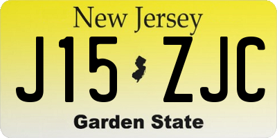 NJ license plate J15ZJC
