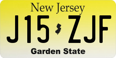 NJ license plate J15ZJF