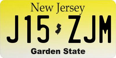 NJ license plate J15ZJM