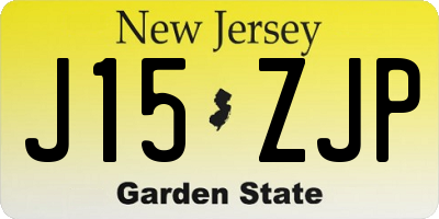 NJ license plate J15ZJP