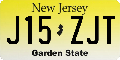 NJ license plate J15ZJT