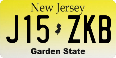 NJ license plate J15ZKB