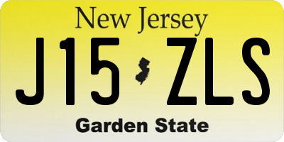 NJ license plate J15ZLS
